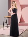 Luxury Black Lace Up Sweetheart Sequins Teens Party Dress Tulle Sleeveless