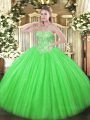 Edgy Appliques Sweet 16 Quinceanera Dress Lace Up Sleeveless Floor Length