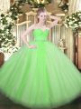 Edgy Sweetheart Sleeveless Tulle 15th Birthday Dress Beading and Lace Zipper