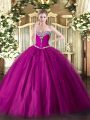 Free and Easy Sleeveless Lace Up Floor Length Beading Quinceanera Gowns