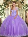 Sleeveless Appliques Lace Up Sweet 16 Quinceanera Dress