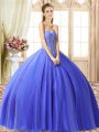 Dramatic Sleeveless Lace Up Floor Length Beading Quince Ball Gowns