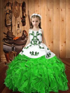 New Arrival Sleeveless Organza Lace Up Pageant Gowns For Girls for Sweet 16 and Quinceanera