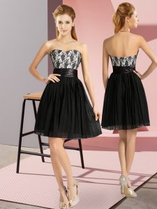 Glorious Sleeveless Zipper Mini Length Lace Dress for Prom