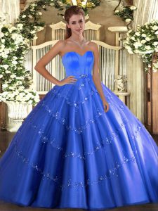 Fabulous Sleeveless Lace Up Floor Length Beading and Appliques Quinceanera Dress