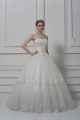 Custom Design Beading and Lace Wedding Dresses White Lace Up Sleeveless Floor Length
