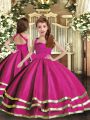Sleeveless Ruffled Layers and Ruching Lace Up Little Girls Pageant Dress Wholesale