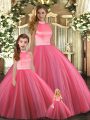 New Arrival Floor Length Ball Gowns Sleeveless Coral Red Ball Gown Prom Dress Backless