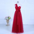 Glamorous Wine Red Sleeveless Tulle Zipper Quinceanera Court Dresses for Wedding Party