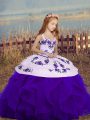 Purple Sleeveless Lace Up Girls Pageant Dresses for Party and Sweet 16 and Wedding Party