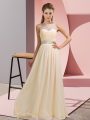 Champagne Scoop Neckline Beading Mother Of The Bride Dress Sleeveless Backless