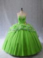 Gorgeous Sweetheart Sleeveless Brush Train Lace Up Quinceanera Gowns Tulle