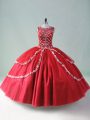 Best Selling Red Quinceanera Dresses Sweet 16 and Quinceanera with Beading and Appliques Scoop Sleeveless Zipper