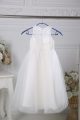 Delicate Floor Length White Toddler Flower Girl Dress Tulle Sleeveless Lace