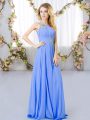 Lavender Zipper Dama Dress for Quinceanera Beading Sleeveless Floor Length