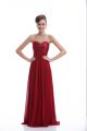 Dynamic Wine Red Sleeveless Floor Length Beading Lace Up Casual Dresses