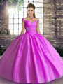 Ideal Off The Shoulder Sleeveless Tulle Sweet 16 Quinceanera Dress Beading Lace Up