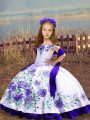 Eye-catching Sleeveless Embroidery Lace Up Child Pageant Dress
