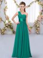 Discount Peacock Green One Shoulder Lace Up Belt Wedding Party Dress Sleeveless