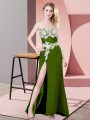 Traditional Sweetheart Sleeveless Chiffon Party Dresses Lace and Appliques Zipper