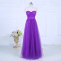 Hot Sale Eggplant Purple Sweetheart Zipper Ruching Quinceanera Dama Dress Sleeveless