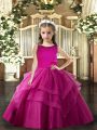 Sleeveless Ruffled Layers Lace Up Pageant Dress for Womens