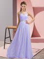 Romantic Chiffon Sleeveless Floor Length Mother Of The Bride Dress and Beading