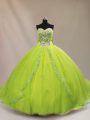 Court Train Ball Gowns Sweet 16 Dresses Sweetheart Tulle Sleeveless Lace Up