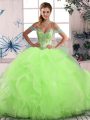 Floor Length Quinceanera Gowns Off The Shoulder Sleeveless Lace Up