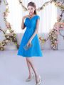 Latest Mini Length Lace Up Quinceanera Court Dresses Baby Blue for Wedding Party with Lace