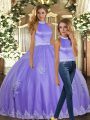 Floor Length Ball Gowns Sleeveless Lavender 15 Quinceanera Dress Backless
