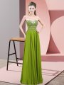 Floor Length Olive Green Prom Party Dress Sweetheart Sleeveless Zipper
