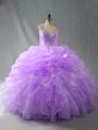 Captivating Sleeveless Beading and Ruffles Zipper Sweet 16 Dress