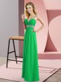 Adorable Green Sleeveless Beading Floor Length Ball Gown Prom Dress