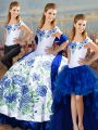 Superior Off The Shoulder Sleeveless Satin 15 Quinceanera Dress Embroidery Lace Up
