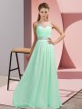 Custom Made Apple Green Custom Made Prom and Party with Beading Scoop Sleeveless Backless