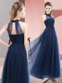 Sleeveless Lace Up Floor Length Beading and Appliques Dama Dress for Quinceanera