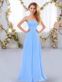 Aqua Blue Sweetheart Lace Up Ruching Wedding Guest Dresses Sleeveless