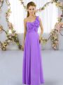 Sleeveless Lace Up Floor Length Hand Made Flower Wedding Party Dress