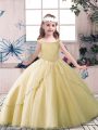 Custom Fit Sleeveless Beading Lace Up Child Pageant Dress