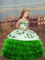 Most Popular Sleeveless Organza Lace Up Little Girls Pageant Dress Wholesale for Party and Wedding Party