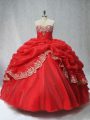 Comfortable Organza Sleeveless Floor Length Sweet 16 Quinceanera Dress and Appliques and Pick Ups
