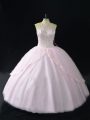 Exceptional Tulle Sleeveless Sweet 16 Dresses and Beading and Appliques