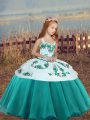 High Quality Organza Sleeveless Floor Length Little Girls Pageant Dress Wholesale and Embroidery