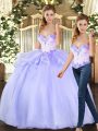 Lavender Sweetheart Neckline Beading Sweet 16 Dress Sleeveless Lace Up
