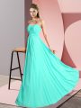 Turquoise Military Ball Gown Prom and Party with Ruching Sweetheart Sleeveless Lace Up