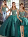 Hot Selling Sleeveless Beading and Appliques Lace Up Quince Ball Gowns