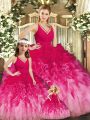 Designer Floor Length Ball Gowns Sleeveless Multi-color Quinceanera Gown Backless