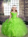 Floor Length Ball Gowns Sleeveless Pageant Gowns Lace Up