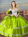 Shining Lace Up Ball Gown Prom Dress Beading and Embroidery Sleeveless Floor Length